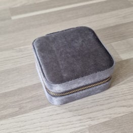 Smykkeskrin mørk grå med speil