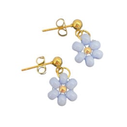 Flower øredobber blå