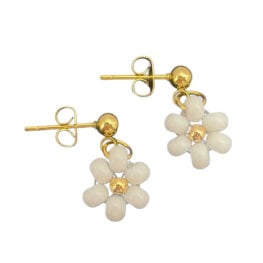 Flower øredobber hvit