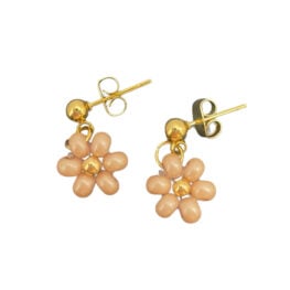 Flower øredobber rosa