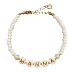 Armbånd MAMMA hvitt med lås