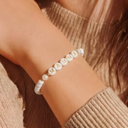 Armbånd MAMMA hvitt med lås