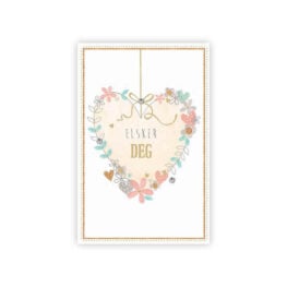 Dobbelt gratulasjonskort Elsker deg