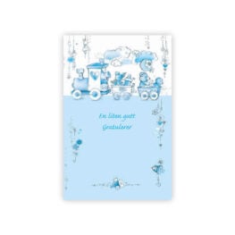 Dobbelt fødselskort til gutt