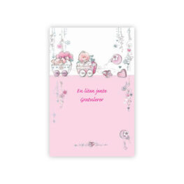 Dobbelt fødselskort til jente