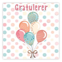 Dobbelt gratulasjonskort Gratulerer