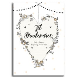 Dobbelt  bryllupskort Brudeparet