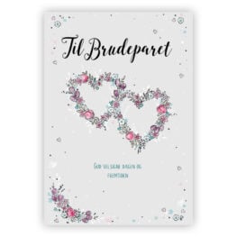 Dobbelt bryllupskort Til brudeparet
