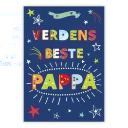 Dobbelt gratulasjonskort Beste pappa