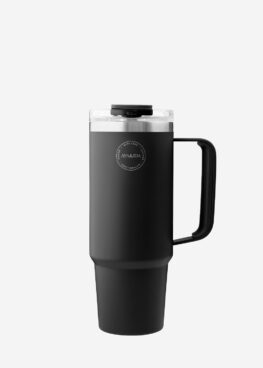 Thermo Cup With Straw Matte Black