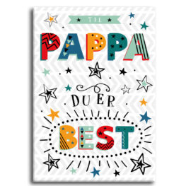 Dobbelt gratulasjonskort Til pappa