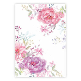 Postkort med blomster